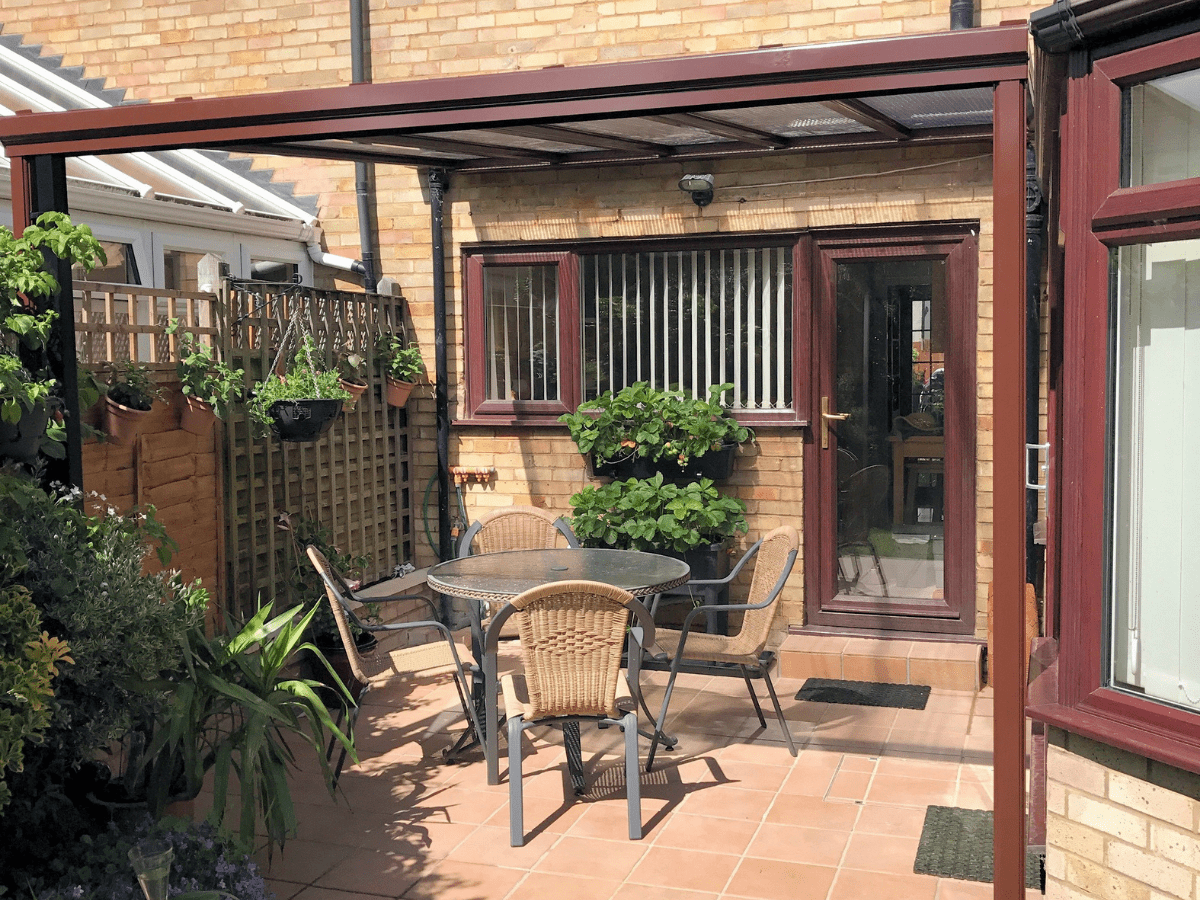 Milwood Simplicity 16 glass roof patio canopy