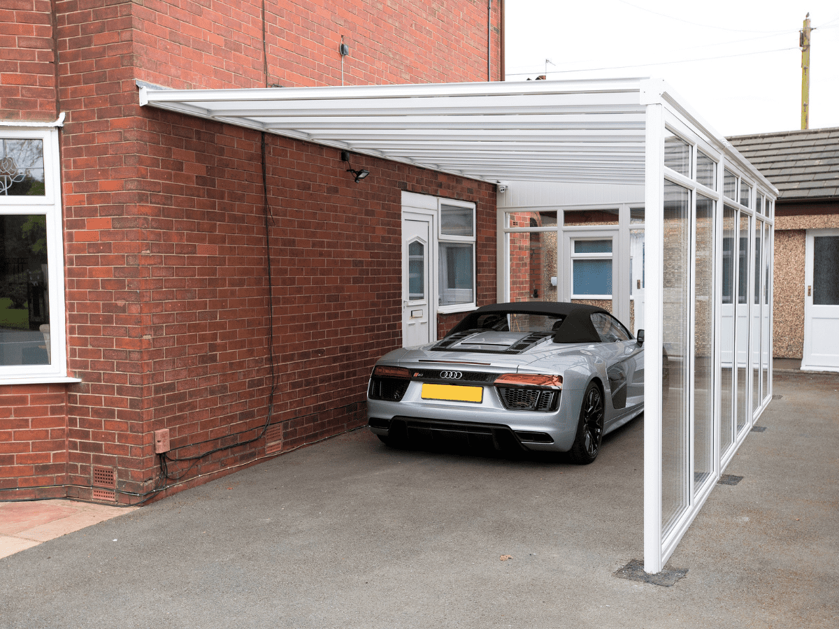 Milwood Simplicity 16 glass roof carport