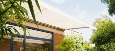 weinor topas wall mounted awning fitted above patio doors