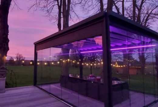The Tarasola flat glass room fitted in Leamington Spa offers the perfect solution to enhance your outdoor living experience, with its glass sides, infrared heaters, and LED lighting, providing both style and functionality to be enjoyed all year round.