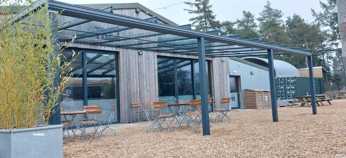 weinor Terrazza Originale, glass roof structure Wild Projects, Cheltenham