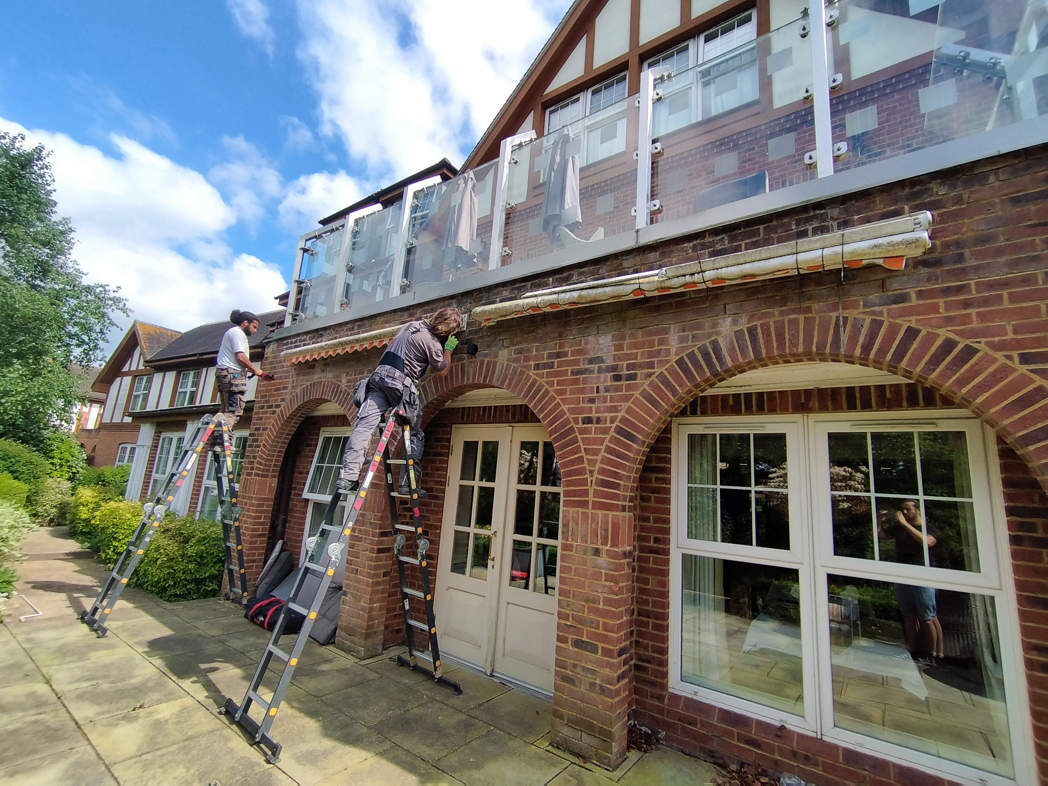 Removal of old awning at Banstead Care Home
