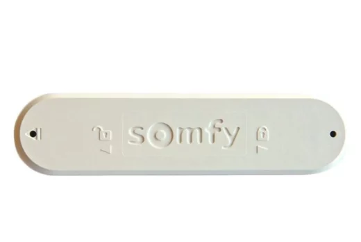 Image of a Somfy wind sensor used to detect strong winds and safeguard awnings.