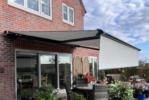 Weinor Semina Life Awning with Drop Down Vallance Installed by Cotswold Awnings and Pergolas
