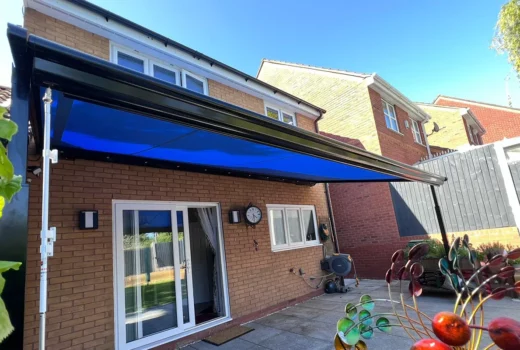 Patio in Redditch with Newly Installed Weinor Plaza Viva Awning