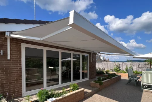 KE Qubica Light Awning Installation by Cotswold Awnings and Pergolas in Cheltenham